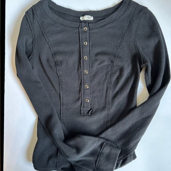 FP intimately Black long sleeve Bodysuit Thermal Sloane Size M - Picture 6 of 8